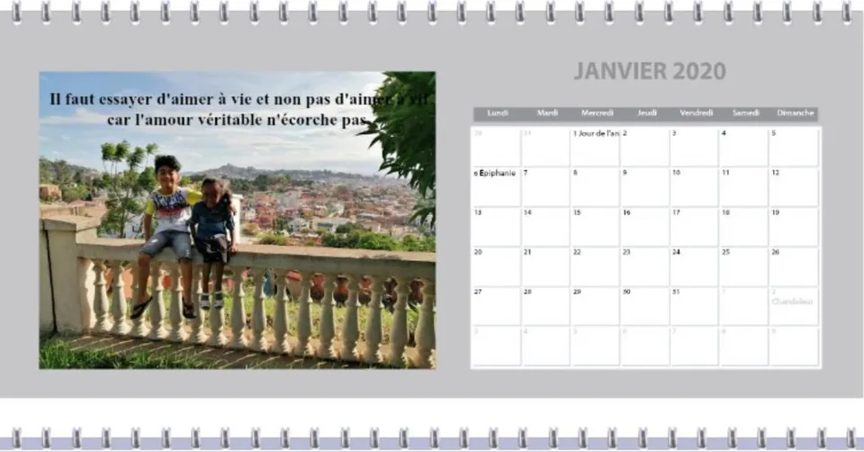CALENDRIER 2020